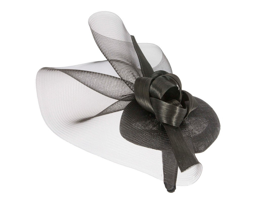 Tall black racing fascinator by Fillies Collection-3