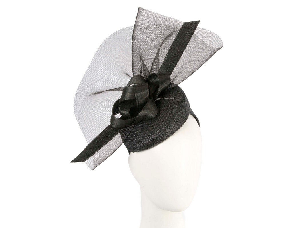 Tall black racing fascinator by Fillies Collection-0