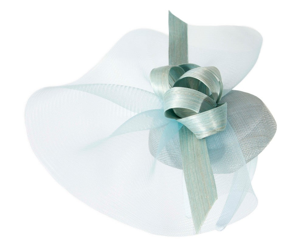 Tall light blue racing fascinator by Fillies Collection-3