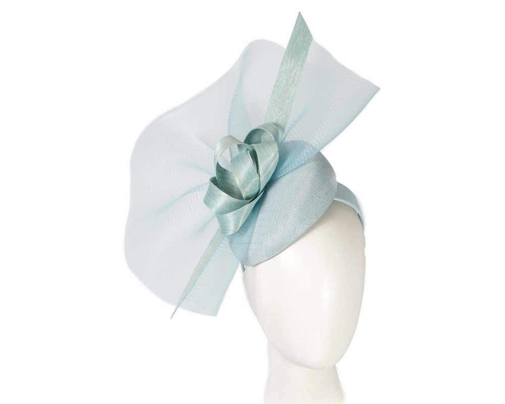 Tall light blue racing fascinator by Fillies Collection-0
