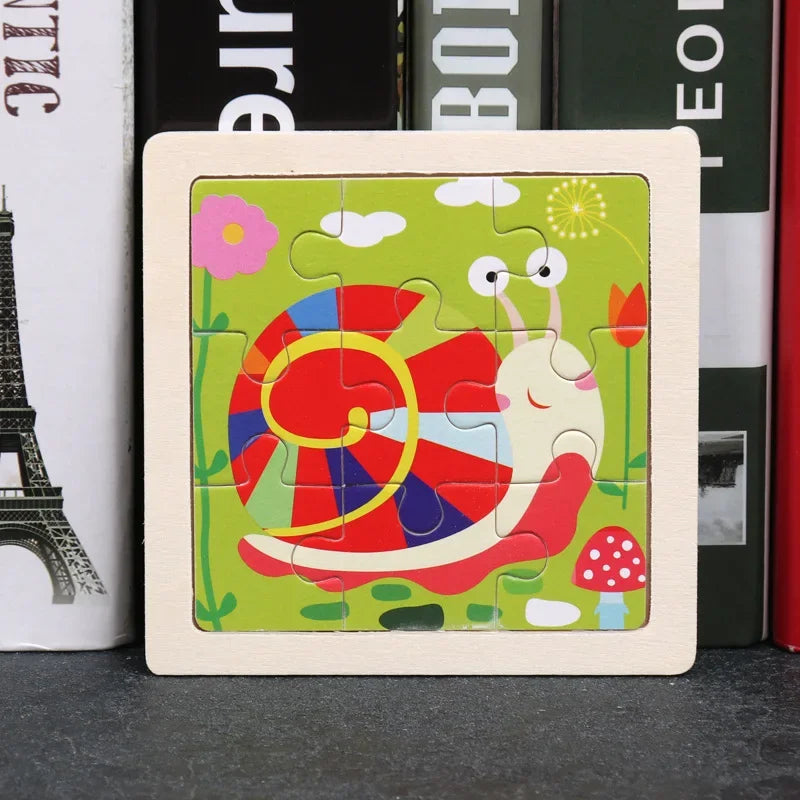 9pcs wooden toy jigsaw multivariant-22