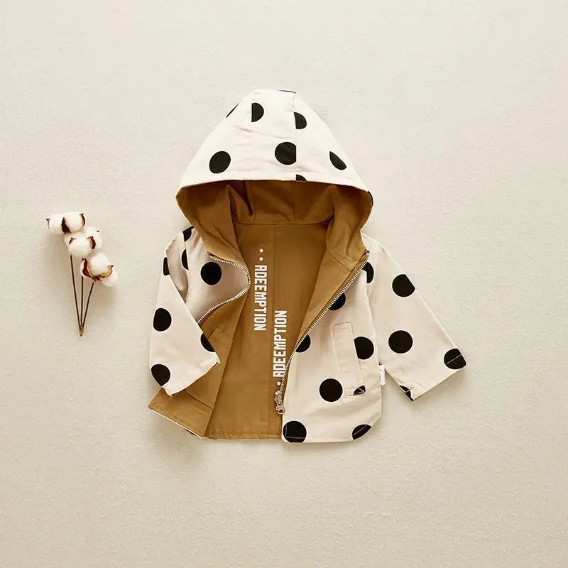 Double Sided Trench Coat with Hoodie for Children Multivariant-5