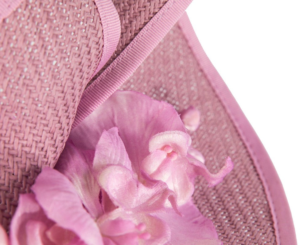 Lilac spring racing fascinator with orchid