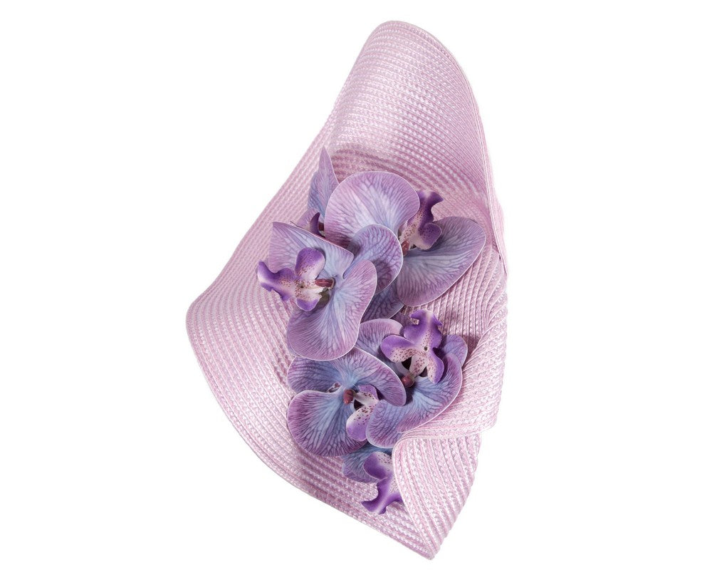 Large lilac fascinator with orchids by Fillies Collection-3