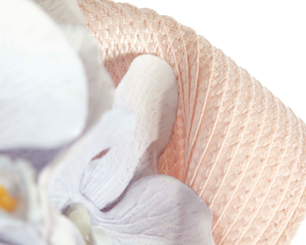 Large pink & lilac fascinator with orchids by Fillies Collection-4