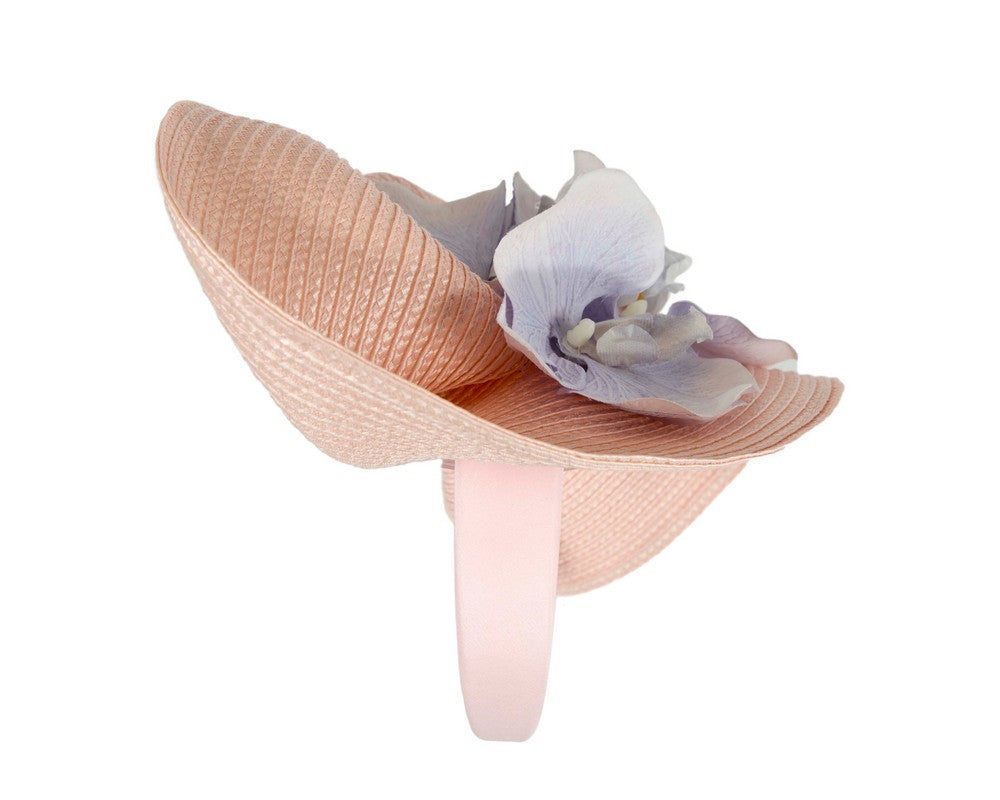 Large pink & lilac fascinator with orchids by Fillies Collection-3