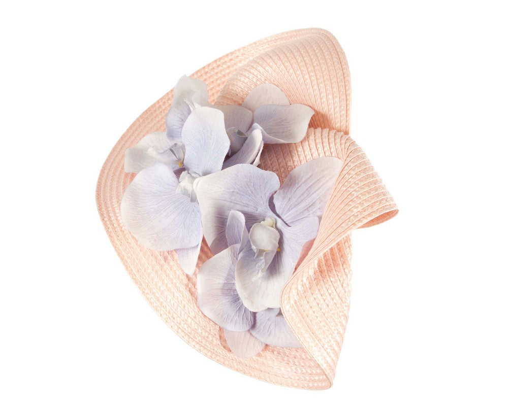Large pink & lilac fascinator with orchids by Fillies Collection-2
