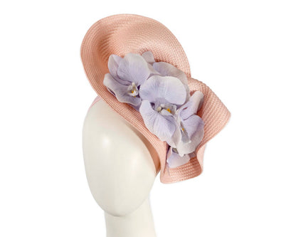 Large pink & lilac fascinator with orchids by Fillies Collection-0