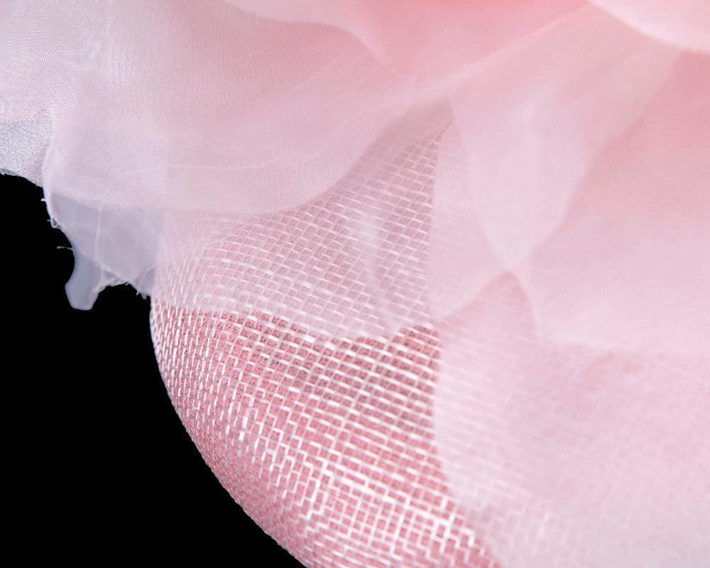 Pink flower pillbox fascinator by Fillies Collection-4