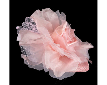 Pink flower pillbox fascinator by Fillies Collection-3