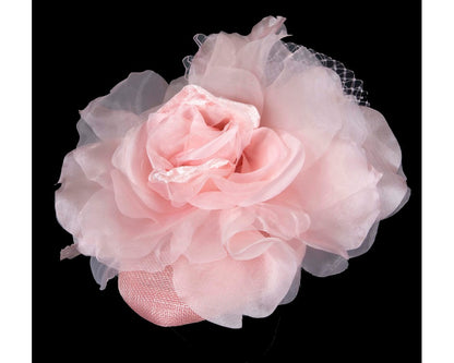 Pink flower pillbox fascinator by Fillies Collection-1