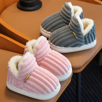 Multicolored Warm and Breathable Non-slip Slippers for Children-0
