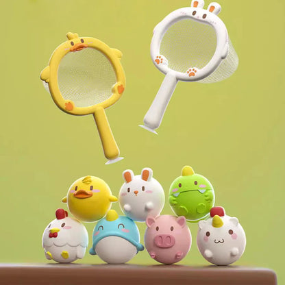 Bath Set toy with light fishing net and animals-2
