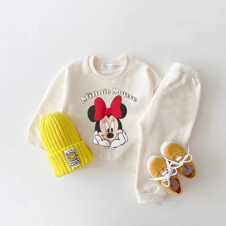 2-Piece Cartoon Sweatshirt and Pants Tracksuit Set for Children Multivariant-1