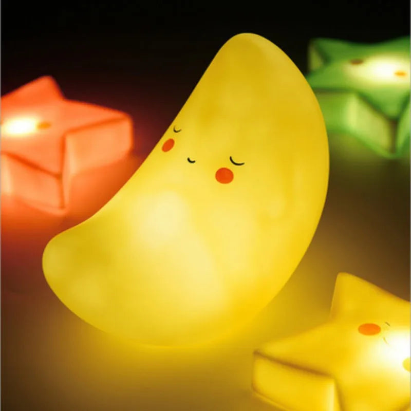 Multivariant Cloud Ice Cream Moon Decorative Lights for Children-8