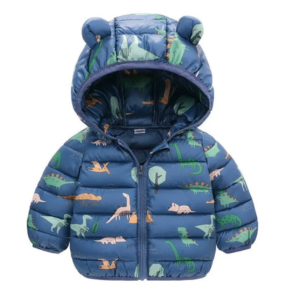 Warm Dinosaur Jacket with Hood for Children-5