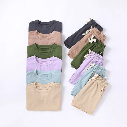 2-piece T-shirt and shorts tracksuit set for children Multivariant-2