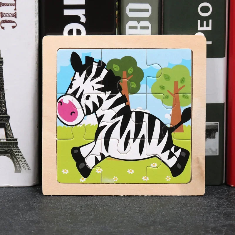 9pcs wooden toy jigsaw multivariant-15