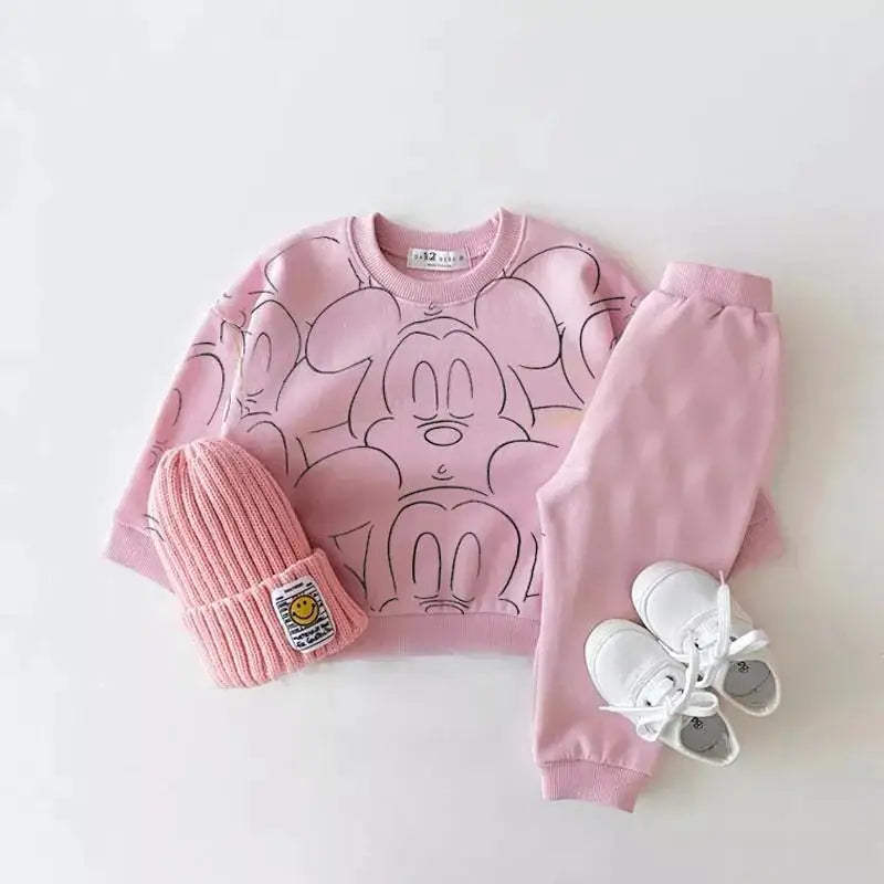 2-Piece Cartoon Sweatshirt and Pants Tracksuit Set for Children Multivariant-8