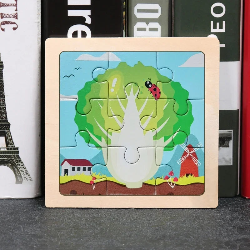 9pcs wooden toy jigsaw multivariant-25