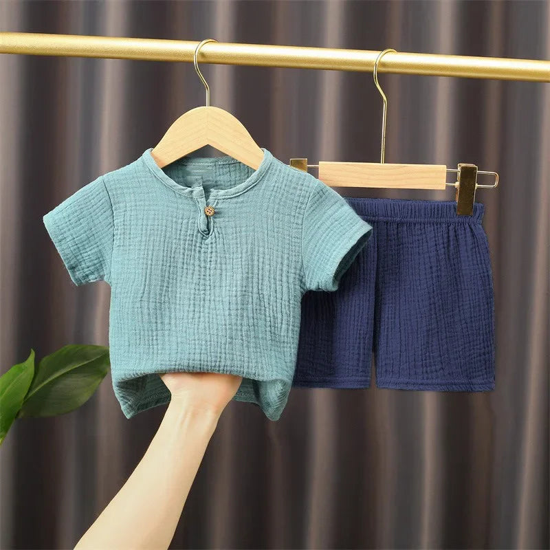 2-piece summer t-shirt and shorts set for children multivariant-12
