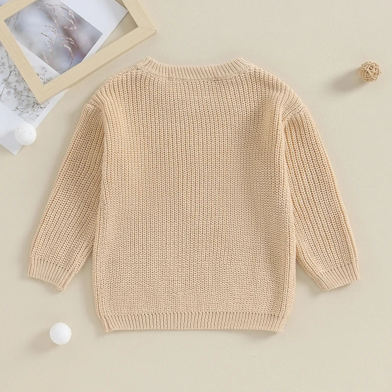 Cotton Knitted Sweater with "Big Brother" embroidery Multivariant-3