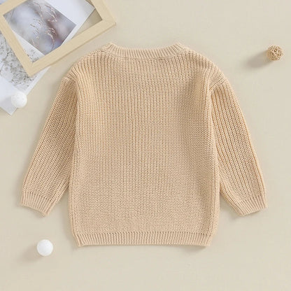 Cotton Knitted Sweater with "Big Brother" embroidery Multivariant-3