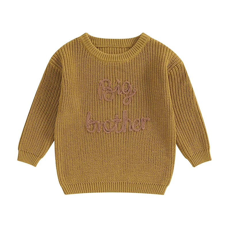 Cotton Knitted Sweater with "Big Brother" embroidery Multivariant-6