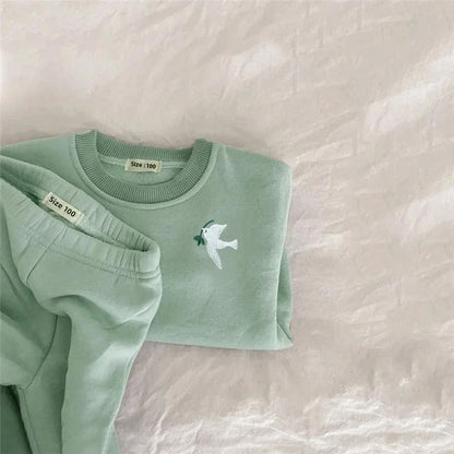 Embroidered fleece tracksuit set-10
