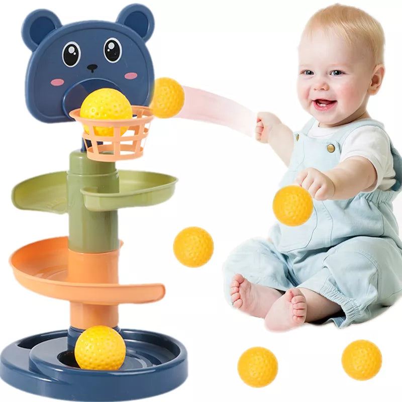 Rotating Toy Tower with Balls-0