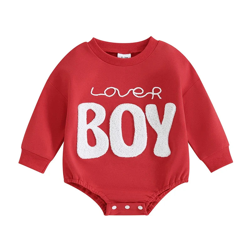 Sweatshirt with Romper Closure "Lover Boy"-5