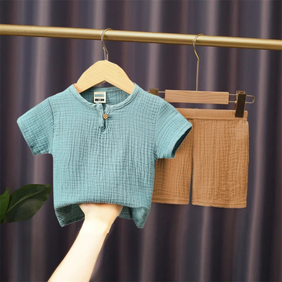 2-piece summer t-shirt and shorts set for children multivariant-7