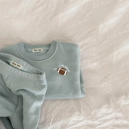 Embroidered fleece tracksuit set-8