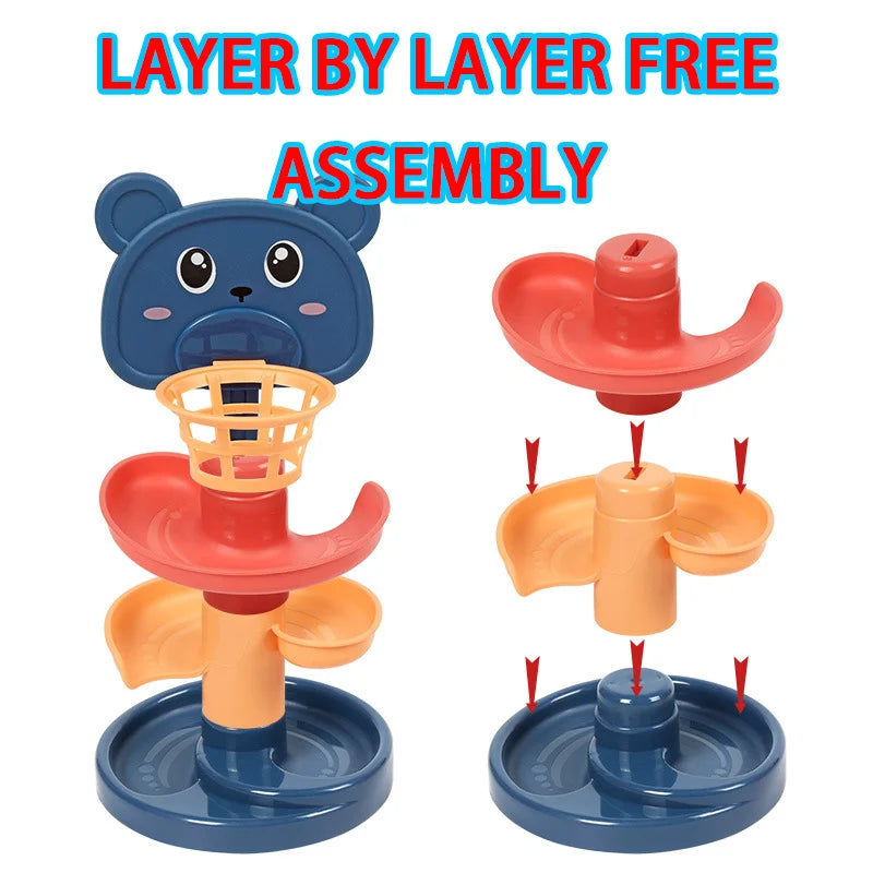 Rotating Toy Tower with Balls-3