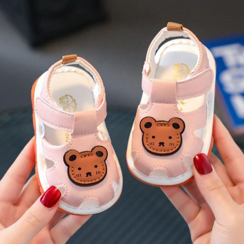 First Steps Sandals with Bear-1