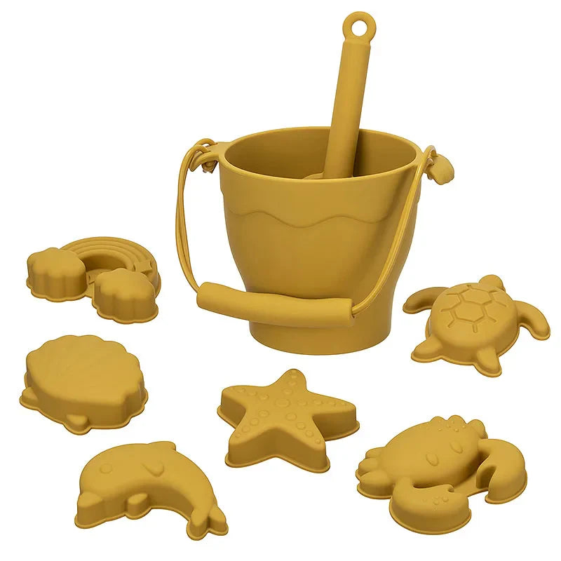 8 pcs set beach toys in food grade silicone multivariant-8