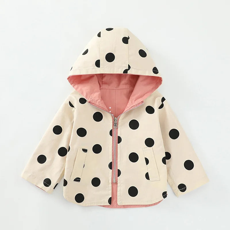 Double Sided Trench Coat with Hoodie for Children Multivariant-4