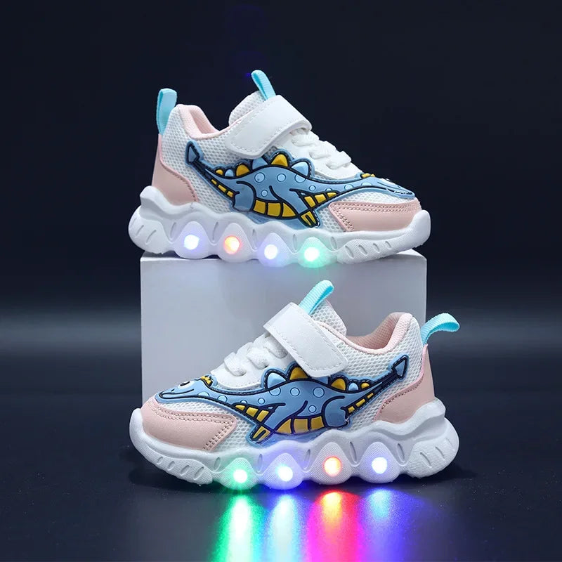 Breathable Running Shoes "Dinosaur" with LED for children Multivariant-6