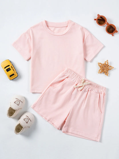 2-piece T-shirt and shorts tracksuit set for children Multivariant-7