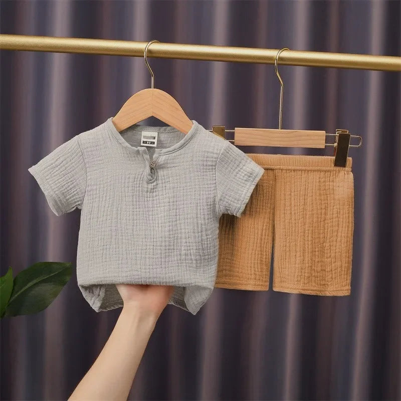 2-piece summer t-shirt and shorts set for children multivariant-11