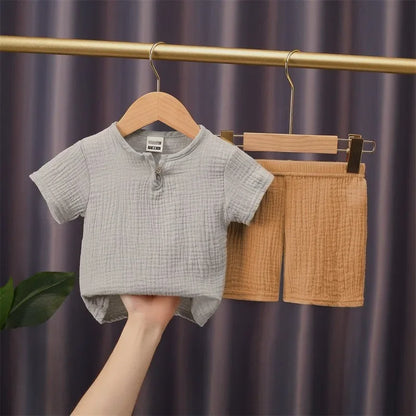 2-piece summer t-shirt and shorts set for children multivariant-11