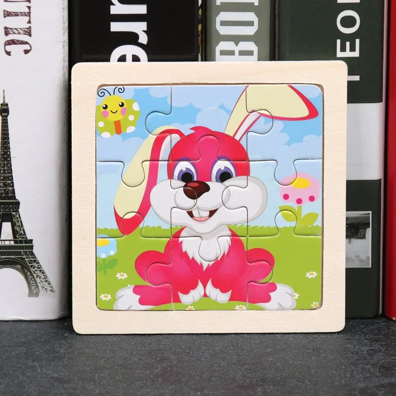 9pcs wooden toy jigsaw multivariant-8