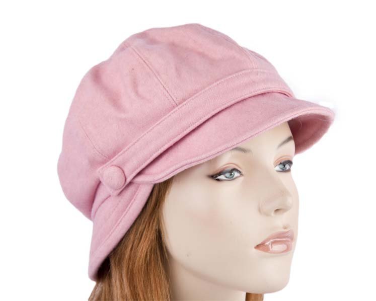 Pink winter newsboy cap SP373