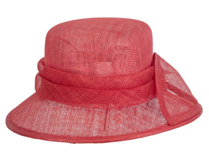 Red Ladies Fashion Bucket Hat for Ascot