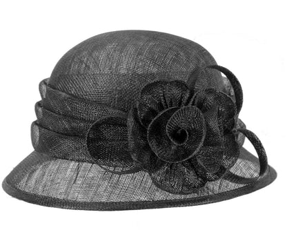Black Ladies Cloche Racing Hat by Max Alexander-2