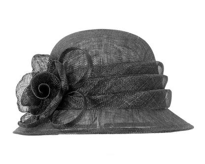 Black Ladies Cloche Racing Hat by Max Alexander-1