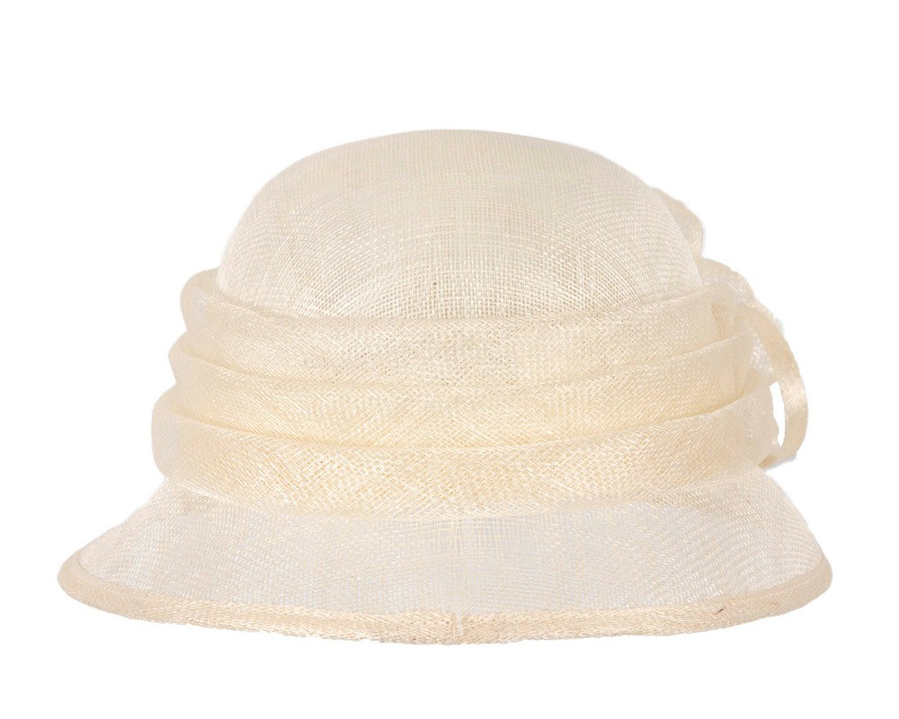 Cream Ladies Cloche Racing Hat by Max Alexander-4