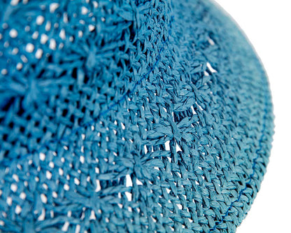Crocheted cobalt blue cloche hat-2