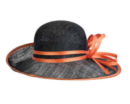 Black & orange fashion racing hat by Max Alexander-5