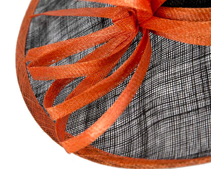 Black & orange fashion racing hat by Max Alexander-4